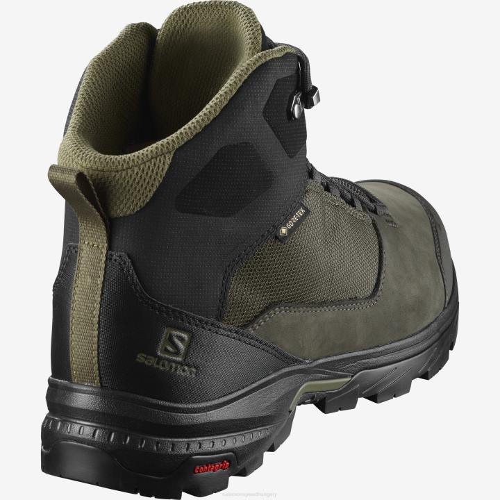 T8842260 Salomon tőzegfeketére égetett olajbogyó férfi túrabakancs kifelé gore-tex tőzegfeketére égetett olíva