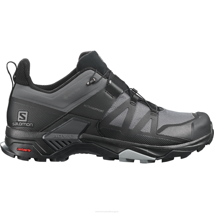 T8842262 Salomon mágnes-fekete-emlékmű férfi túracipő x ultra 4 széles gore-tex mágnes-fekete-emlékmű