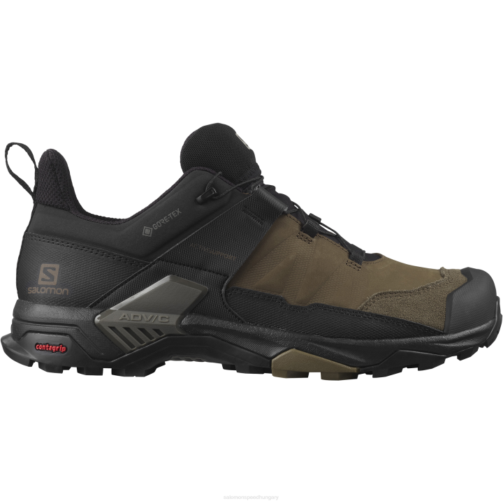 T8842282 Salomon sivatagi pálma-fekete-kenguru férfi bőr túracipő x ultra 4 bőr gore-tex kenguru
