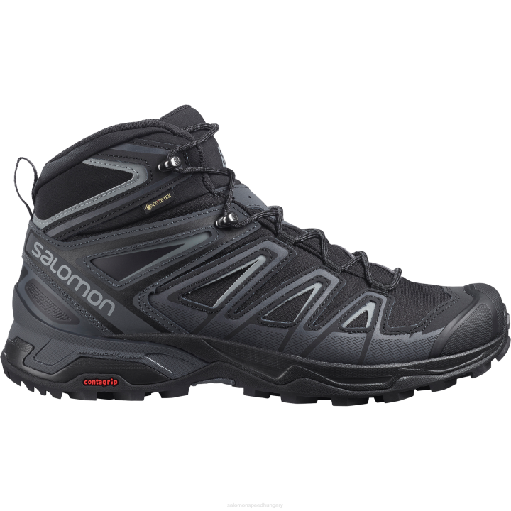 T8842285 Salomon fekete-indiai tinta-emlékmű férfi túracipő x ultra 3 mid gore-tex fekete-indiai tinta-emlékmű