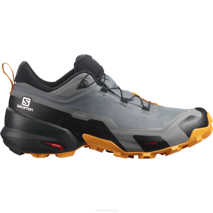 T8842287 Salomon csendes árnyalatú-fekete-vajkaramell férfi túracipő cross hike gore-tex csendes árnyalatú vajkaramell