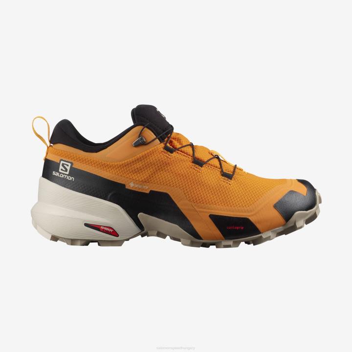T8842288 Salomon arany évjáratú khaki-sáfrány férfi túracipő cross hike gore-tex golden-vintage khaki-sáfrány