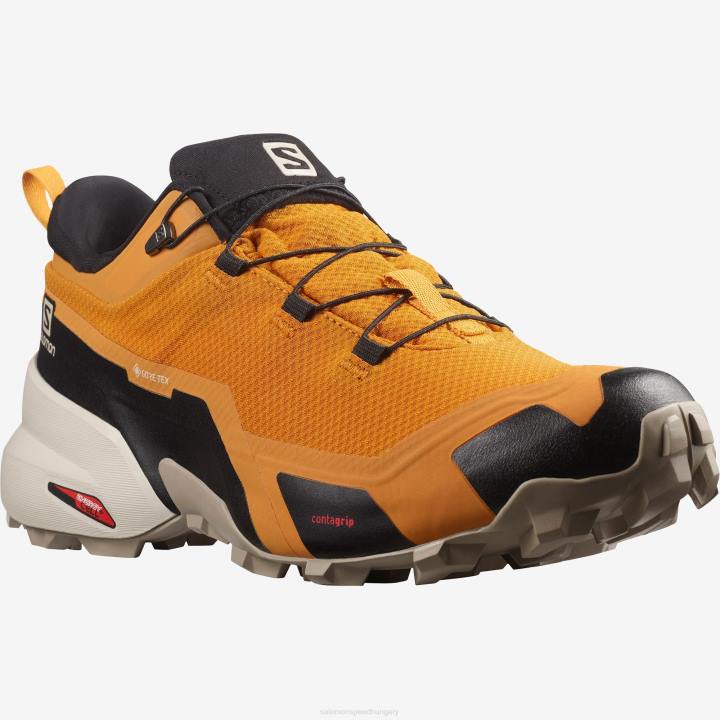 T8842288 Salomon arany évjáratú khaki-sáfrány férfi túracipő cross hike gore-tex golden-vintage khaki-sáfrány