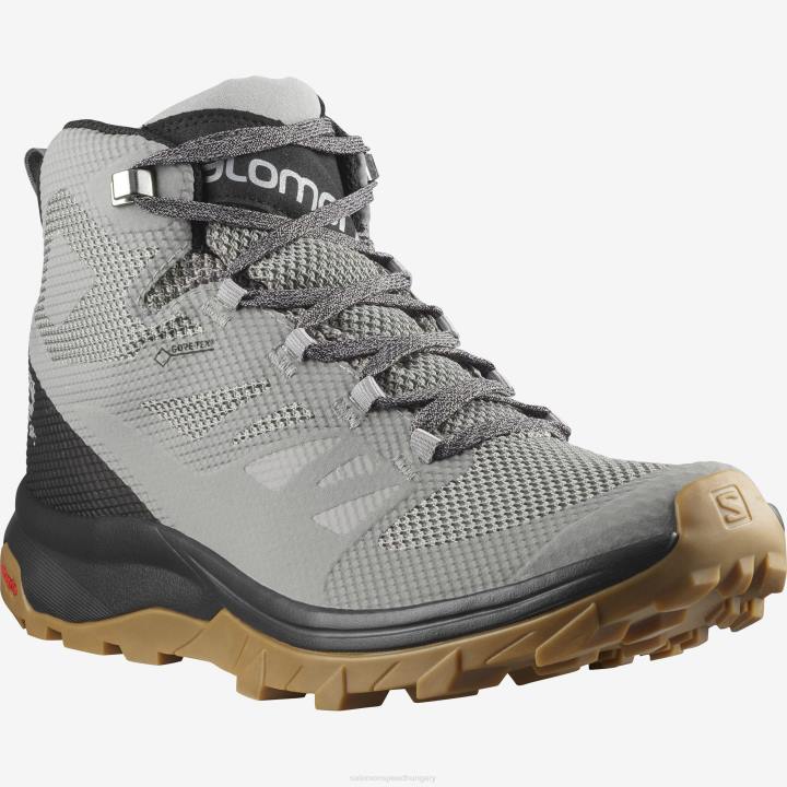T8842289 Salomon fagyszürke-fekete-ötvözet férfi túrabakancs körvonala közepes gore-tex fagy szürke-fekete ötvözet