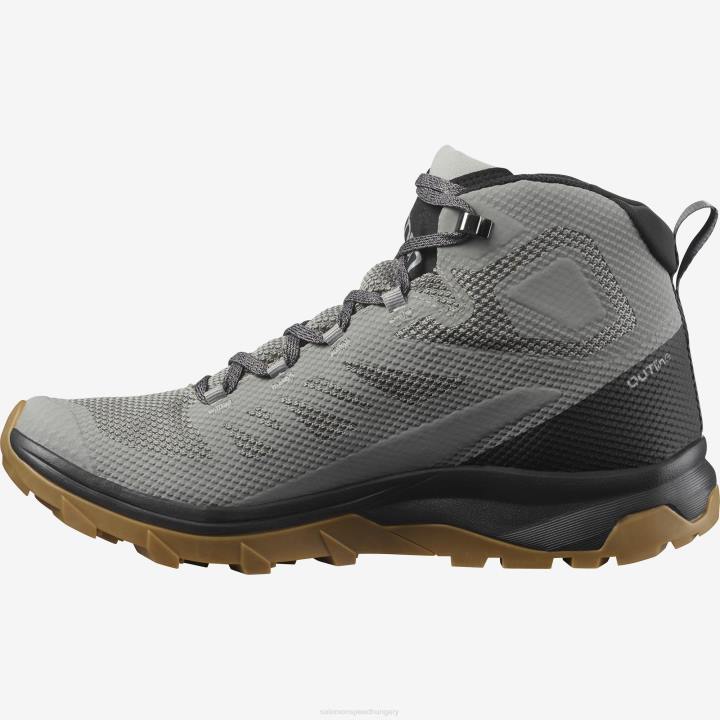 T8842289 Salomon fagyszürke-fekete-ötvözet férfi túrabakancs körvonala közepes gore-tex fagy szürke-fekete ötvözet
