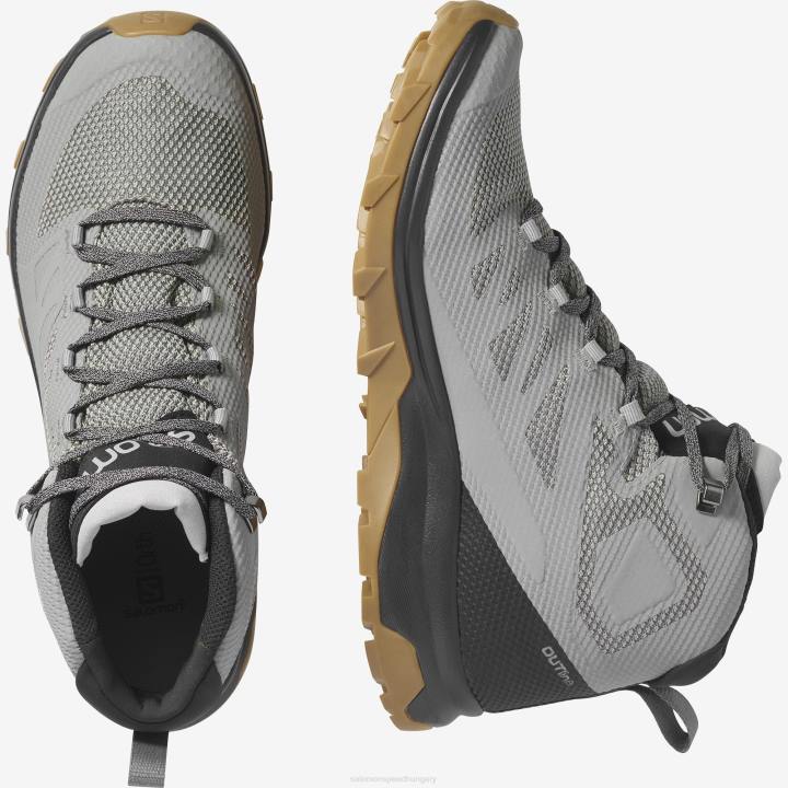 T8842289 Salomon fagyszürke-fekete-ötvözet férfi túrabakancs körvonala közepes gore-tex fagy szürke-fekete ötvözet