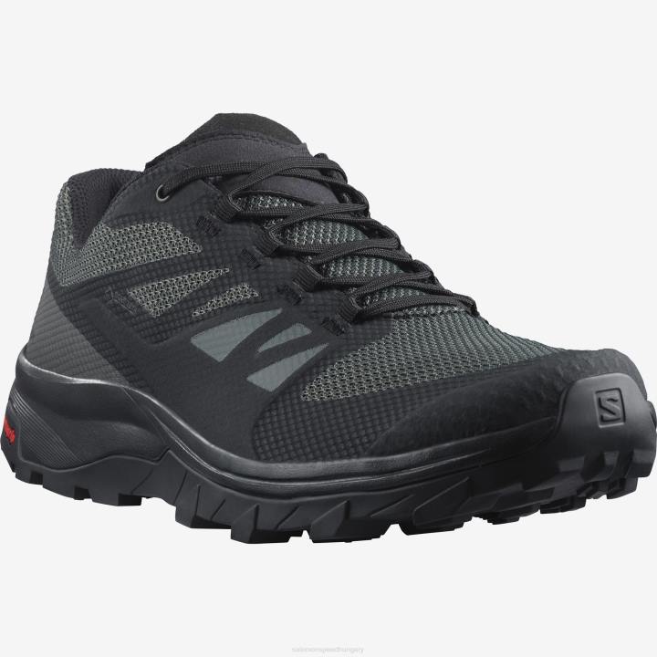 T8842290 Salomon fekete-fantom-mágnes férfi túracipő körvonala széles gore-tex fekete-fantom-mágnes