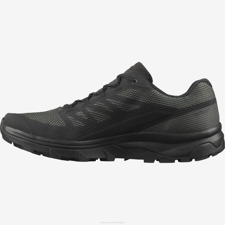 T8842290 Salomon fekete-fantom-mágnes férfi túracipő körvonala széles gore-tex fekete-fantom-mágnes