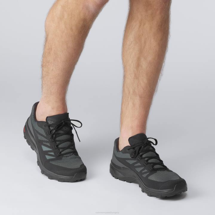 T8842290 Salomon fekete-fantom-mágnes férfi túracipő körvonala széles gore-tex fekete-fantom-mágnes