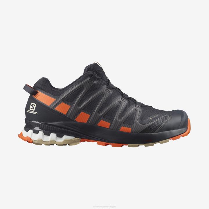 T8842825 Salomon éjszakai égbolt/vörös narancs/szafari xa pro 3d v8 gore-tex cipő férfi éjszakai égbolt vörös narancssárga szafari