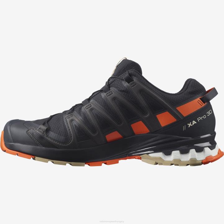 T8842825 Salomon éjszakai égbolt/vörös narancs/szafari xa pro 3d v8 gore-tex cipő férfi éjszakai égbolt vörös narancssárga szafari