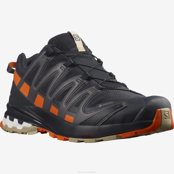 T8842825 Salomon éjszakai égbolt/vörös narancs/szafari xa pro 3d v8 gore-tex cipő férfi éjszakai égbolt vörös narancssárga szafari
