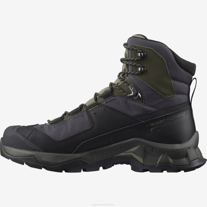 T8842829 Salomon fekete / mély zuzmó zöld / olajbogyó éjszaka quest elem gore-tex férfi fekete mély zuzmó zöld olíva éjszaka