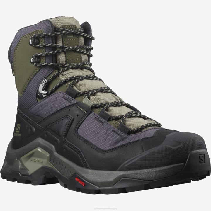 T8842829 Salomon fekete / mély zuzmó zöld / olajbogyó éjszaka quest elem gore-tex férfi fekete mély zuzmó zöld olíva éjszaka