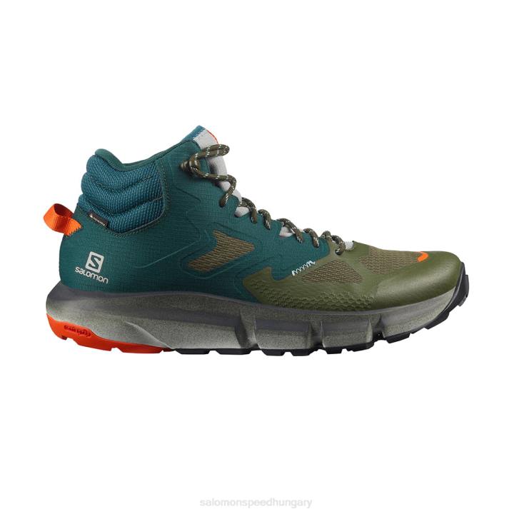 T8843051 Salomon ponderosa-oliva éjszakai vörös narancs megjósolni túra közepén gore-tex túracipő ponderosa-olíva éjszakai vörös narancs