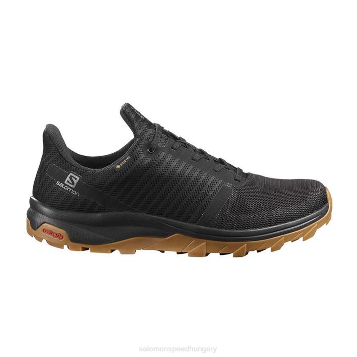 T8843052 Salomon fekete-gum1a kimenő prizmás gore-tex túracipő fekete-fekete-gum1a