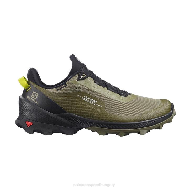 T8843056 Salomon mély zuzmó zöld-fekete ligetszépe keresztben gore-tex túracipő mély zuzmó zöld-fekete liget
