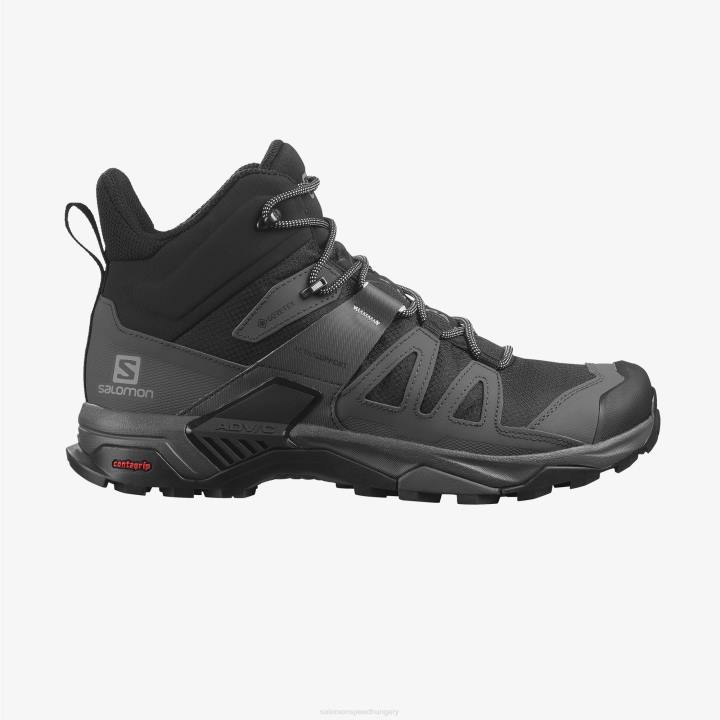 T8843058 Salomon moszat-fekete-szafari/fekete-mágnes-gyöngykék x ultra 4 mid gore-tex túrabakancs moszat-fekete-szafari