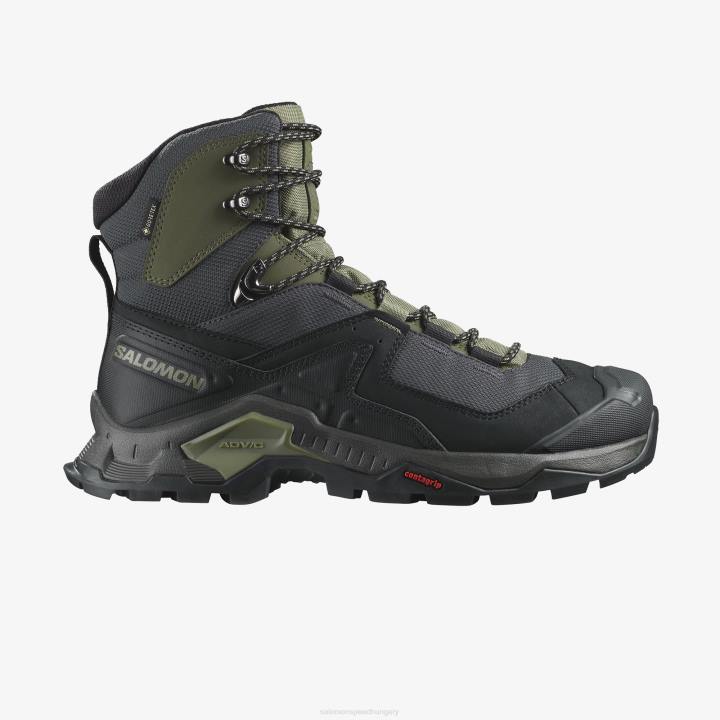 T8843059 Salomon fekete-mély zuzmó zöld-olíva éjszaka küldetés elem gore-tex túrabakancs fekete-mély zuzmó zöld-olíva éjszaka