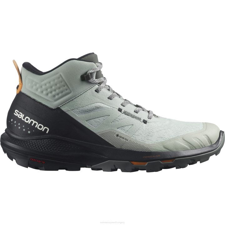 T884634 Salomon kovácsoltvas-fekete-narancs férfi túrabakancs középső gore-tex kovácsoltvas-fekete-narancs