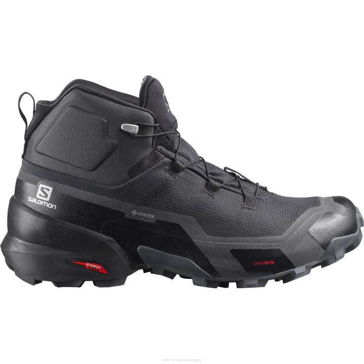 T884636 Salomon fantom-fekete-ében férfi túrabakancs cross hike mid gore-tex fantom-fekete-ébenfa