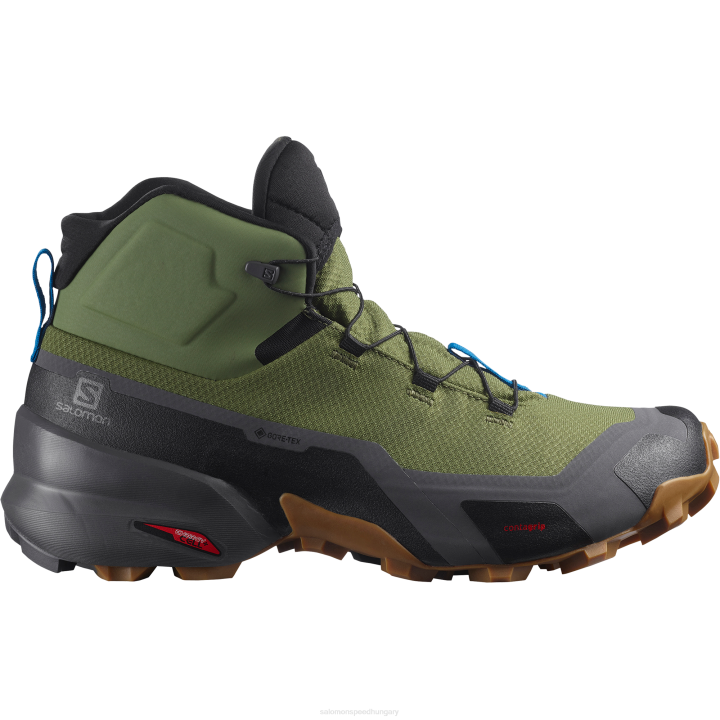 T884638 Salomon olivin-mágnes-gum1a férfi túrabakancs cross túra mid gore-tex olivin-magnet-gum1a