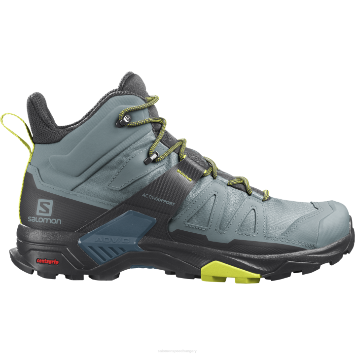 T884642 Salomon katona-fekete-ligetszépe férfi túrabakancs x ultra 4 mid gore-tex katona-fekete-kankalin