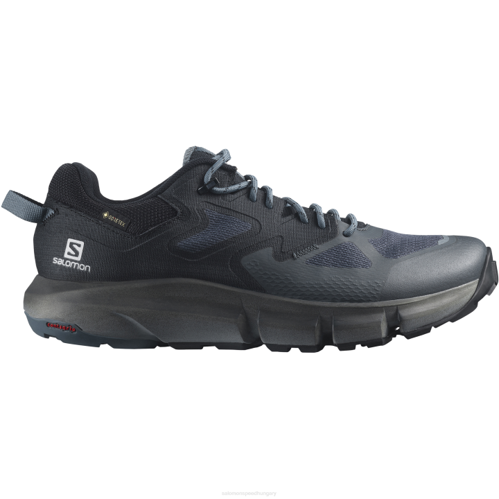 T884654 Salomon ébenfekete-viharos időjárás férfi túracipők túra gore-tex ében-fekete-viharos időt jósolnak