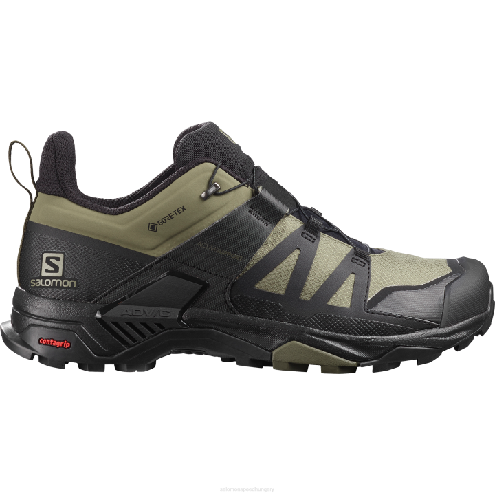 T884660 Salomon zuzmó zöld-fekete-olíva éjszaka férfi túracipő x ultra 4 gore-tex lichen zöld-fekete-olíva éjszaka
