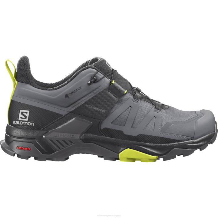 T884661 Salomon csendes árnyék-fekete-kankalin férfi túracipő x ultra 4 gore-tex csendes árnyalatú-fekete-kankalin