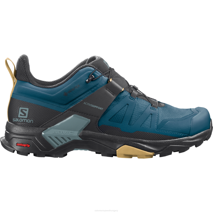 T884664 Salomon légió kék-fekete ősz levél férfi túracipő x ultra 4 gore-tex légió kék-fekete-ősz levél