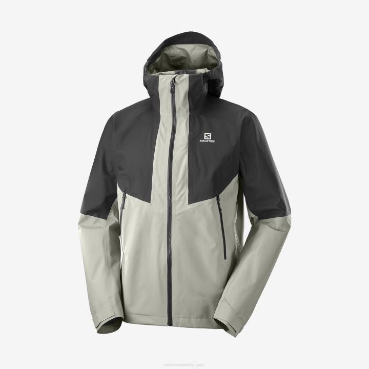 T8842842 Salomon fekete/kovácsoltvas körvonalú gore-tex hibrid kabát férfi fekete kovácsoltvas