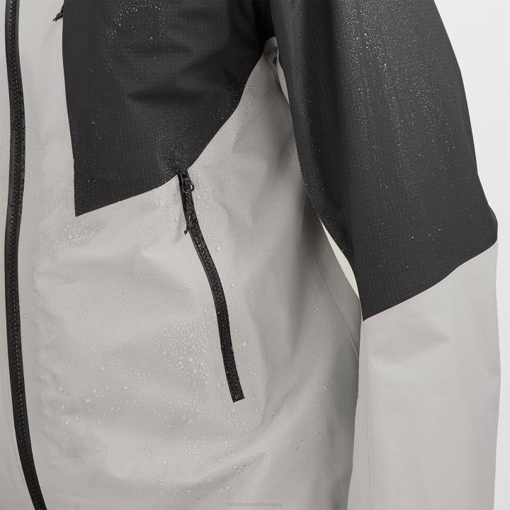 T8842842 Salomon fekete/kovácsoltvas körvonalú gore-tex hibrid kabát férfi fekete kovácsoltvas