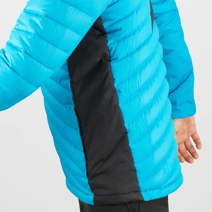 T8842847 Salomon korallzátony/fekete elengedhetetlen xwarm down kapucnis férfi korallzátony fekete