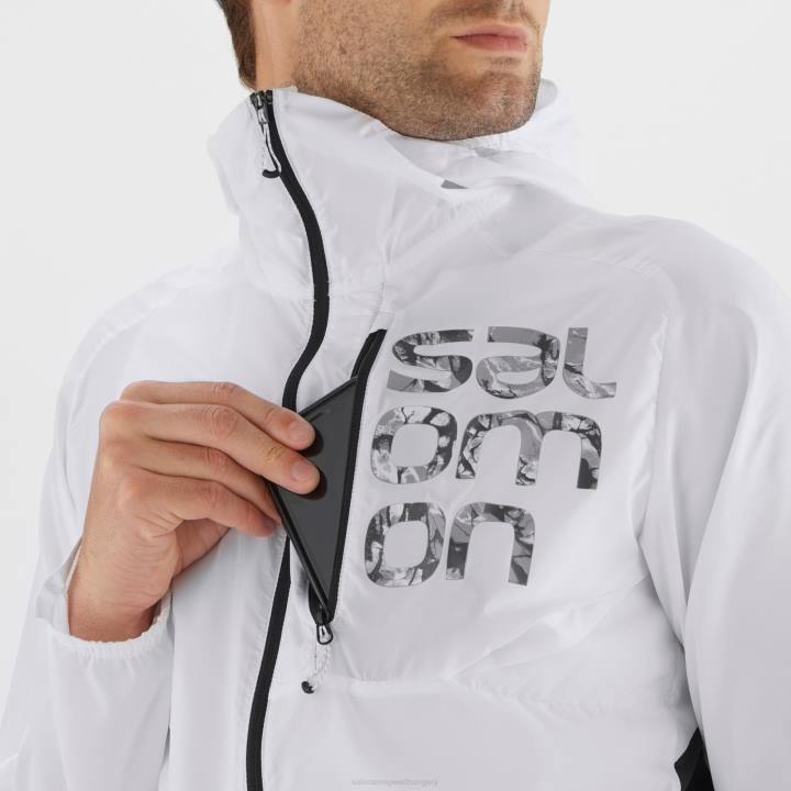 T884438 Salomon fehér fekete bonatti cross fz kapucnis férfi fehér