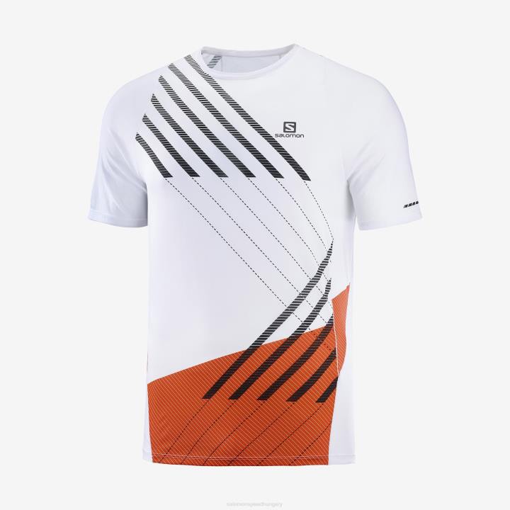 T8842867 Salomon fehér/tűzpiros/fekete sense aero ss póló férfi fehér tűzpiros fekete