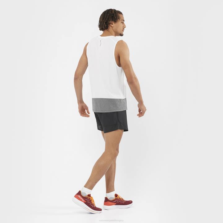 T8842882 Salomon fehér/fekete/hanga cross run tank férfi fehér fekete hanga