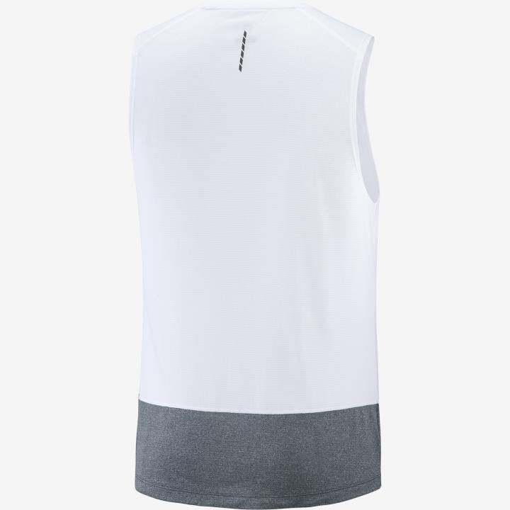 T8842882 Salomon fehér/fekete/hanga cross run tank férfi fehér fekete hanga