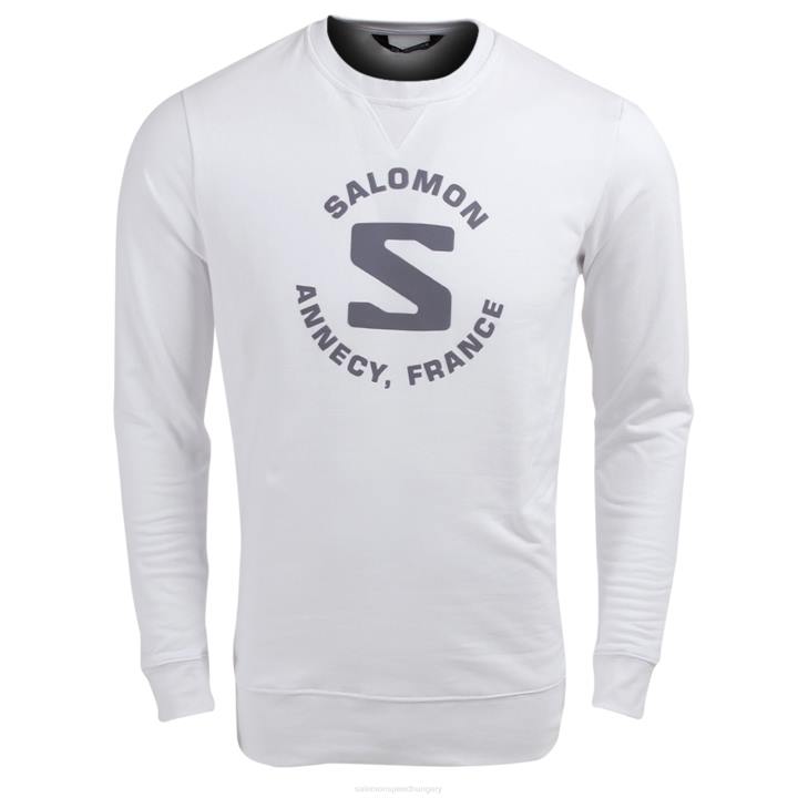 T8843111 Salomon szürke melanzs/fehér világ pulóver m szürke fehér