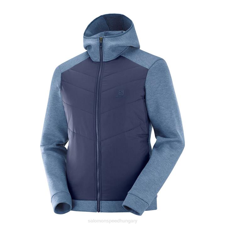 T8843127 Salomon sötét farmer hanga látvány hibrid kapucnis midlayer m sötét farmer hanga