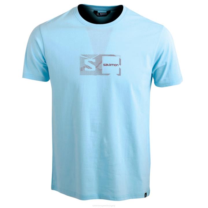 T8843166 Salomon fekete melanzs/kristálykék kaplan ss tee m fekete melanzs