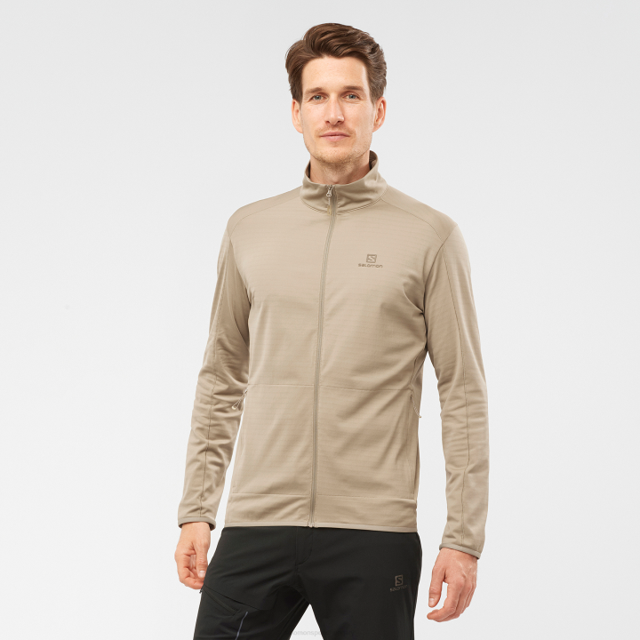 T884859 Salomon pörkölt kesudió Férfi teljes cipzáras midlayer kabát nélkülözhetetlen, könnyű, melegen pörkölt kesudió