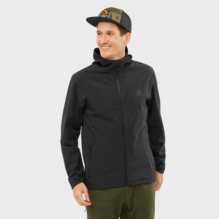 T884903 Salomon fekete férfi shell kabát essential vízálló 2,5l fekete