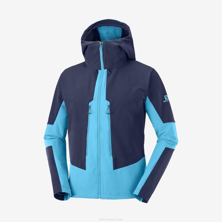 T884920 Salomon éjszakai égbolt-korallzátony férfi teljes cipzáras középső kabát outpeak softshell éjszakai égbolt-korallzátony