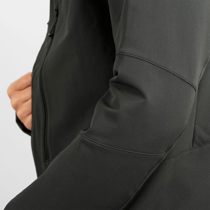 T884923 Salomon fekete férfi teljes cipzáras midlayer kabát outpeak softshell fekete