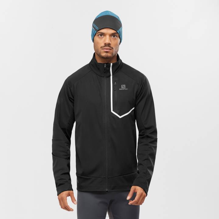 T884924 Salomon fekete férfi shell kabát gore-tex infinium windstopper profi fekete