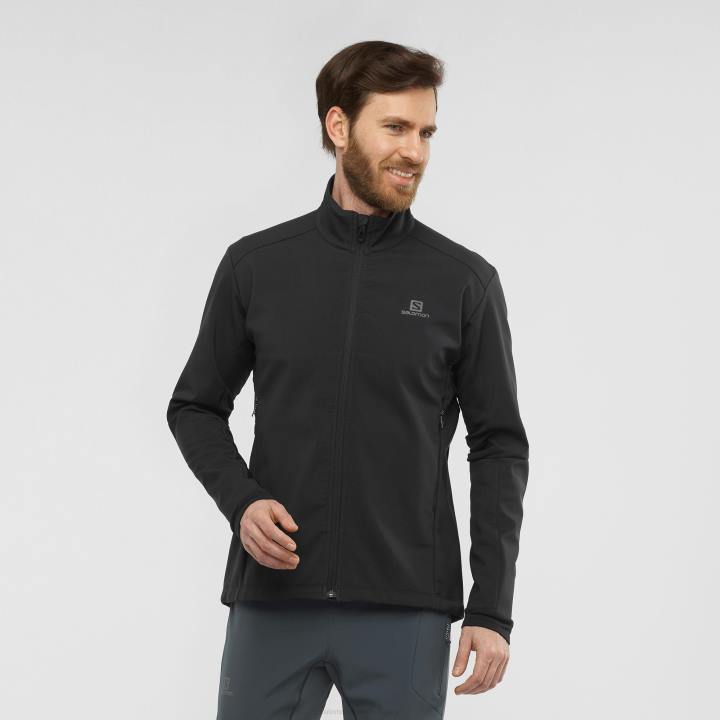 T884927 Salomon fekete férfi shell kabát agilis softshell fekete