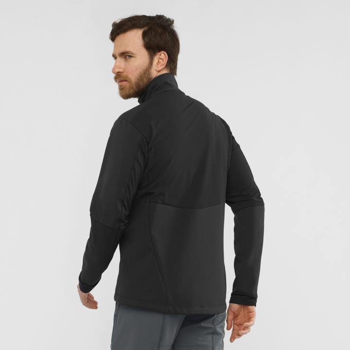 T884927 Salomon fekete férfi shell kabát agilis softshell fekete