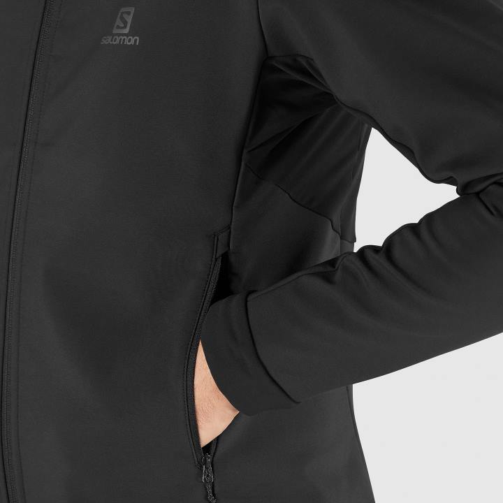 T884927 Salomon fekete férfi shell kabát agilis softshell fekete