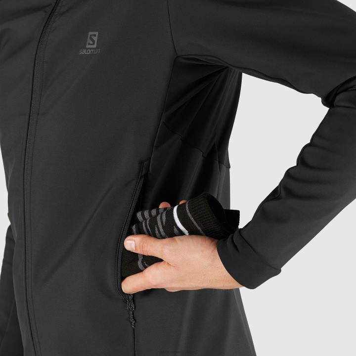 T884927 Salomon fekete férfi shell kabát agilis softshell fekete
